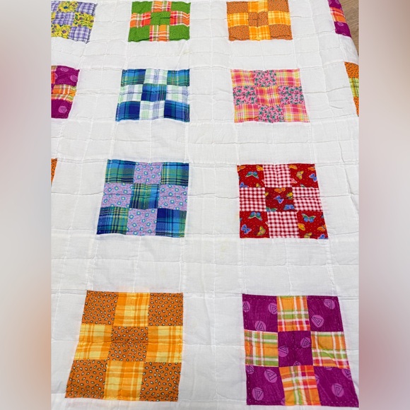 Colorful Patchwork Queen Sized Quilt - Picture 6 of 16